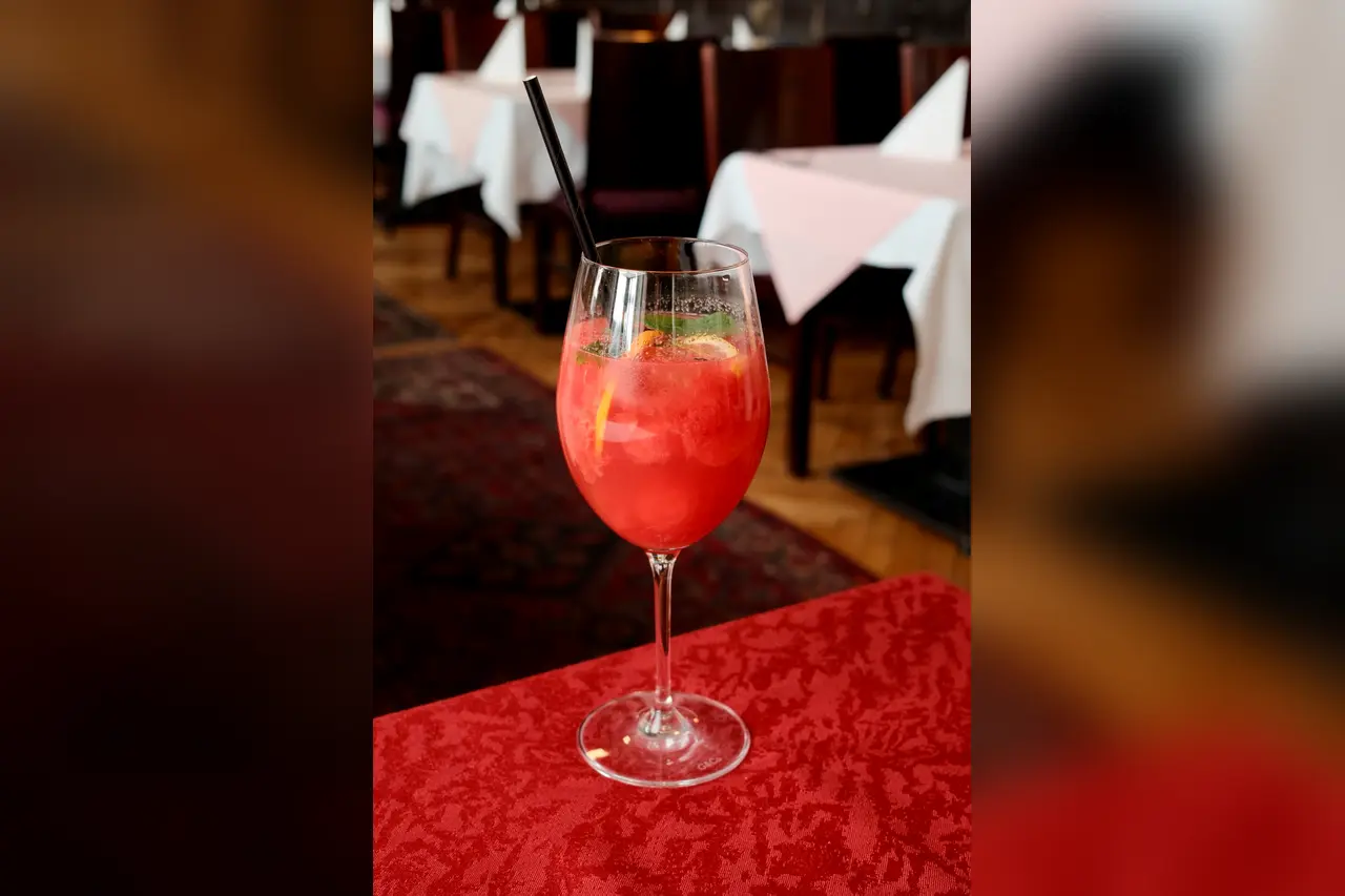 Watermelon bowle with Prosecco at Neubauschenke Vienna