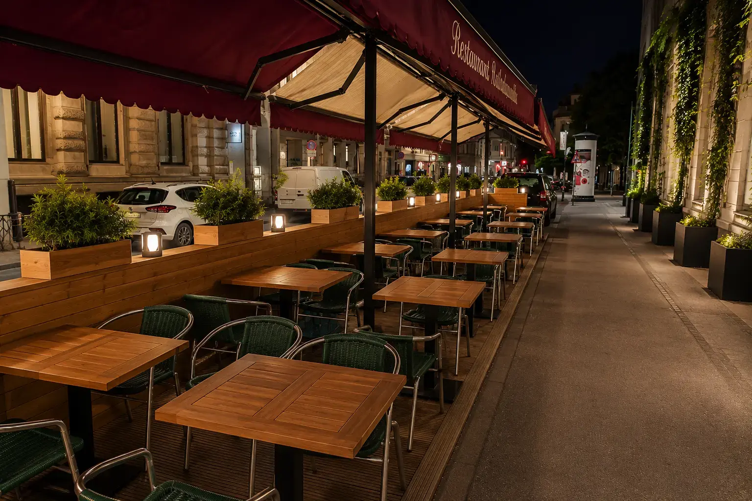 Terrasse - Hausgemachte Süßspeisen in der Neubauschenke Wien